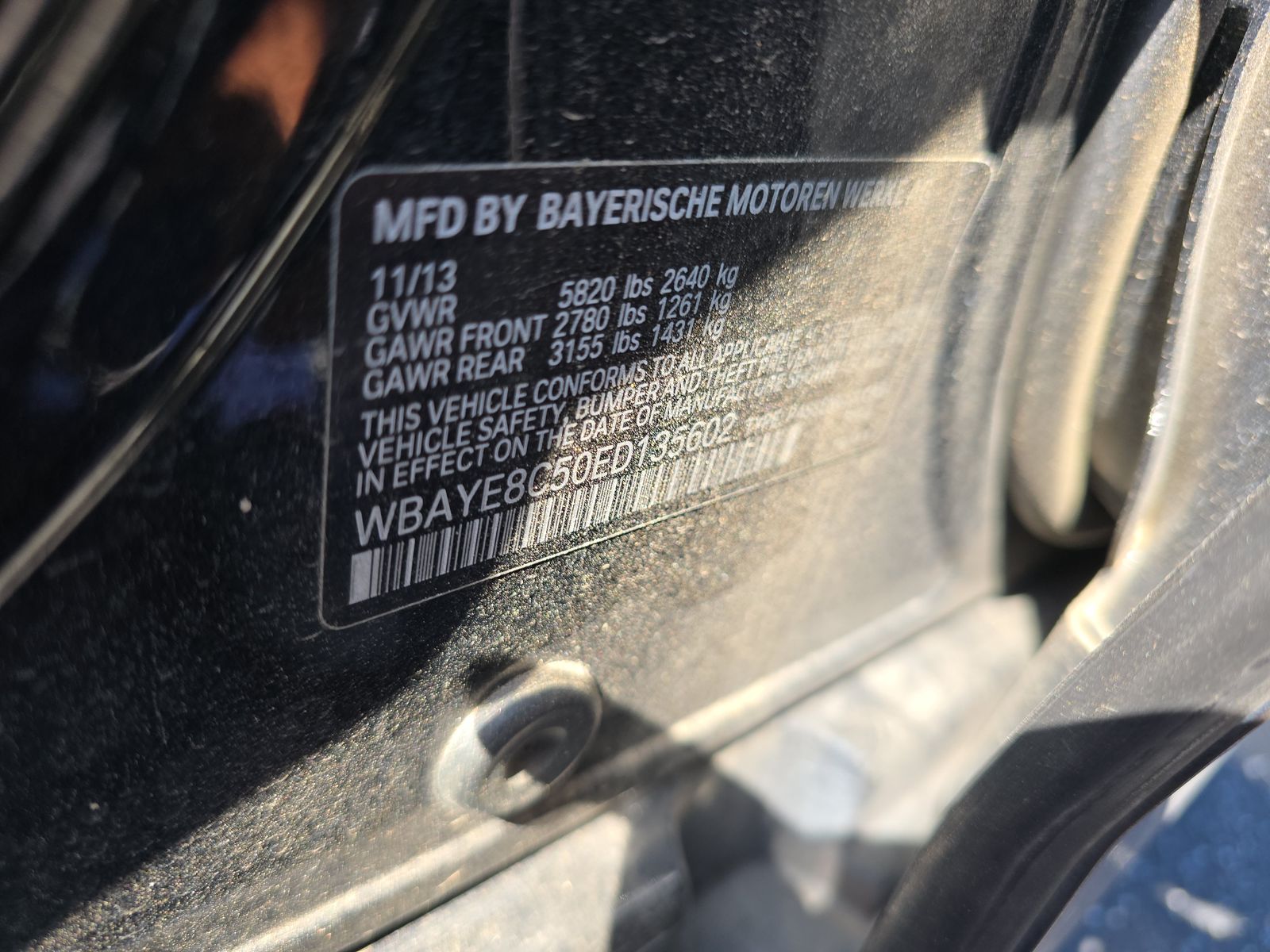 2014 BMW 7 Series 750Li RWD