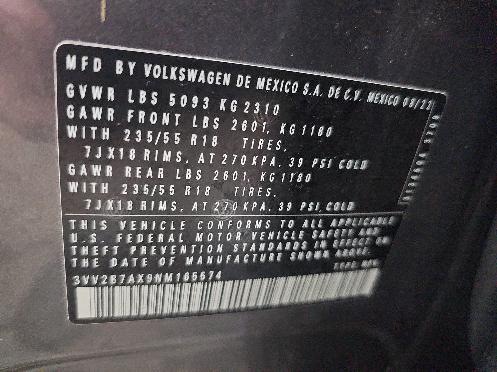 2022 Volkswagen Tiguan 2.0T SE AWD