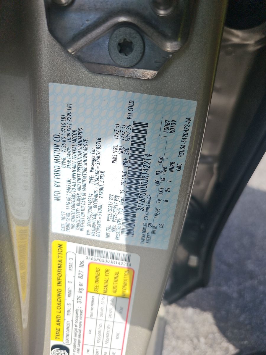 2018 Ford Fusion Hybrid S FWD