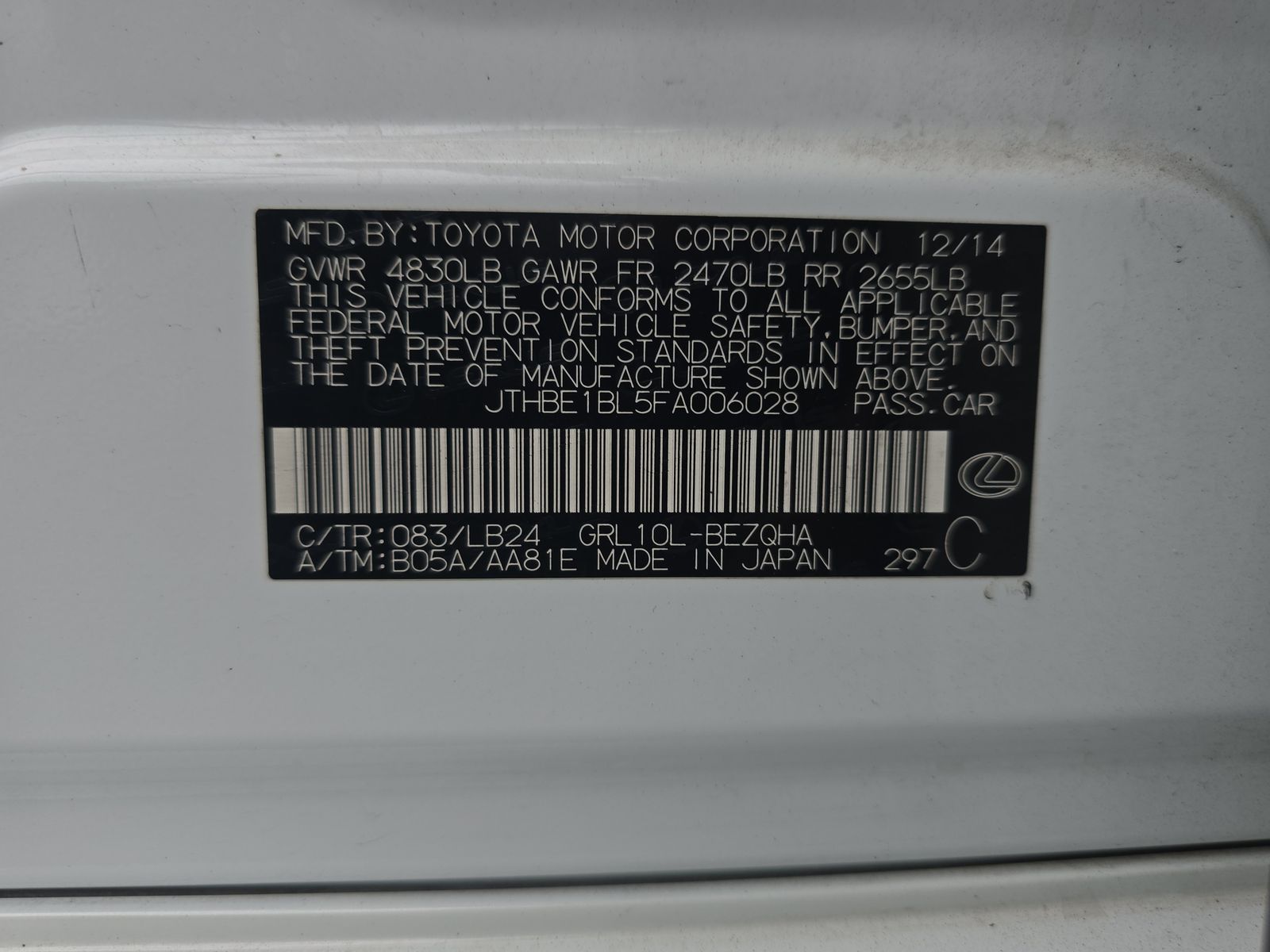 2015 Lexus GS GS 350 RWD