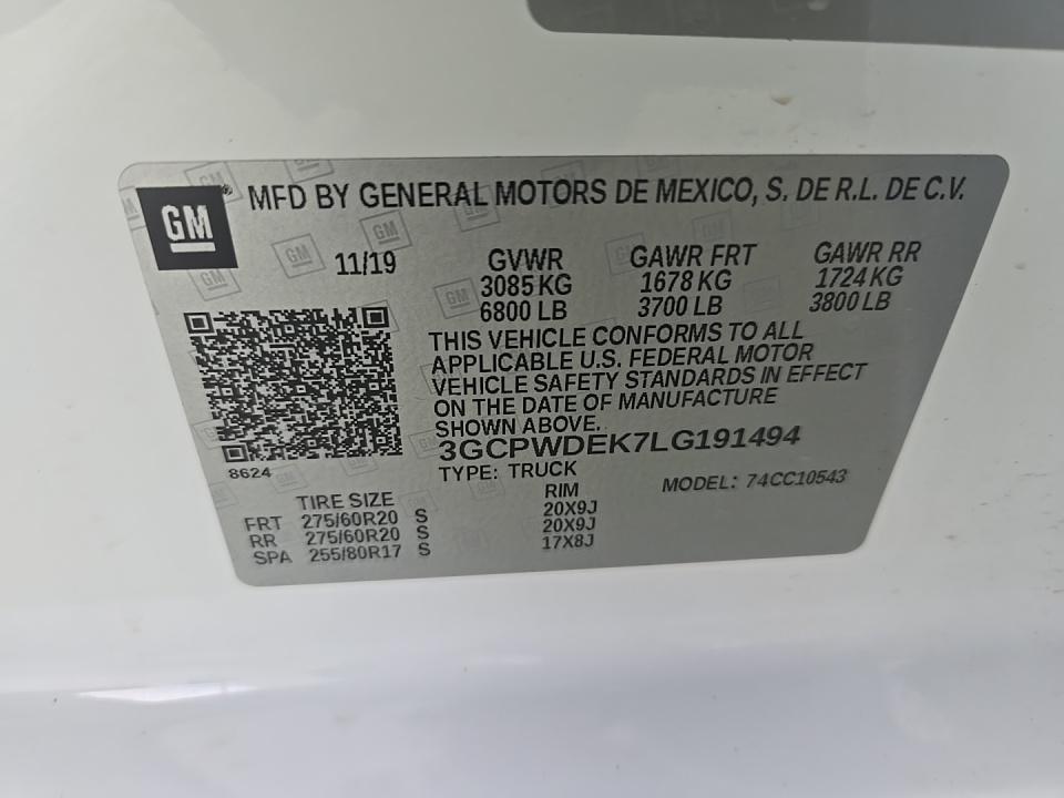 2020 Chevrolet Silverado 1500 RST RWD