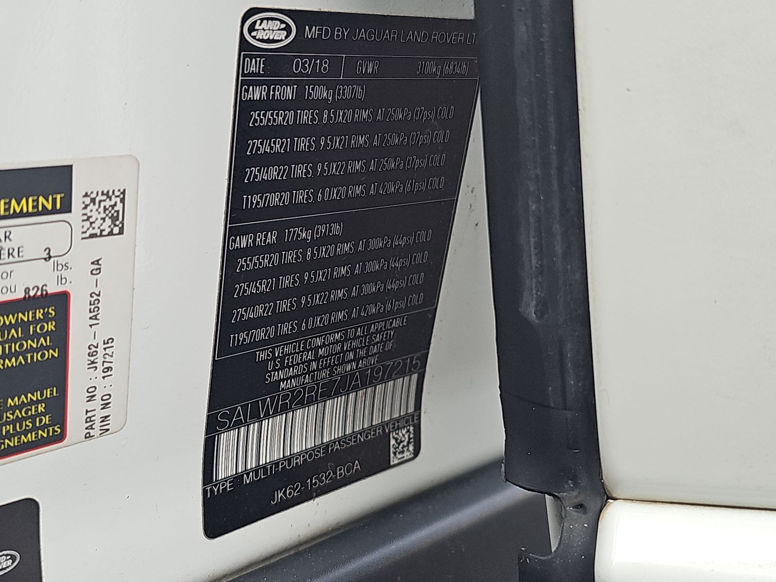 2018 Land Rover Range Rover Sport Dynamic AWD