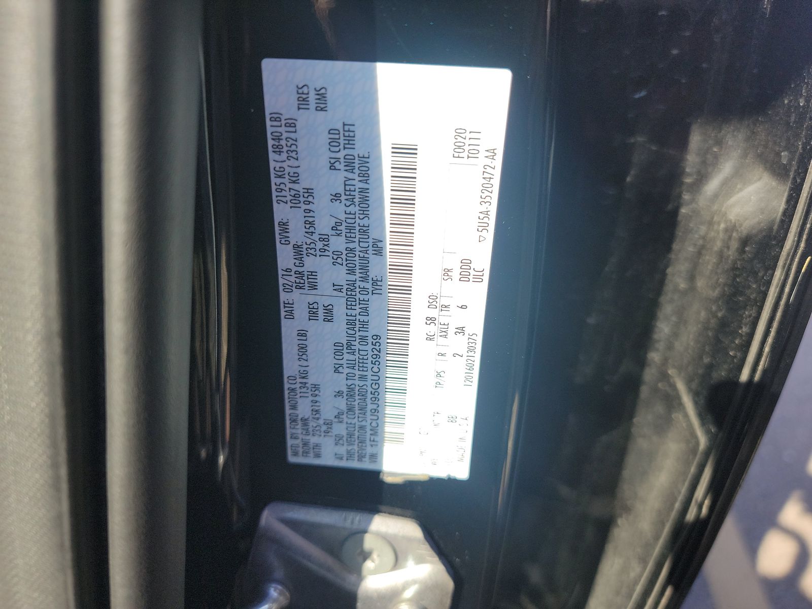 2016 Ford Escape Titanium AWD