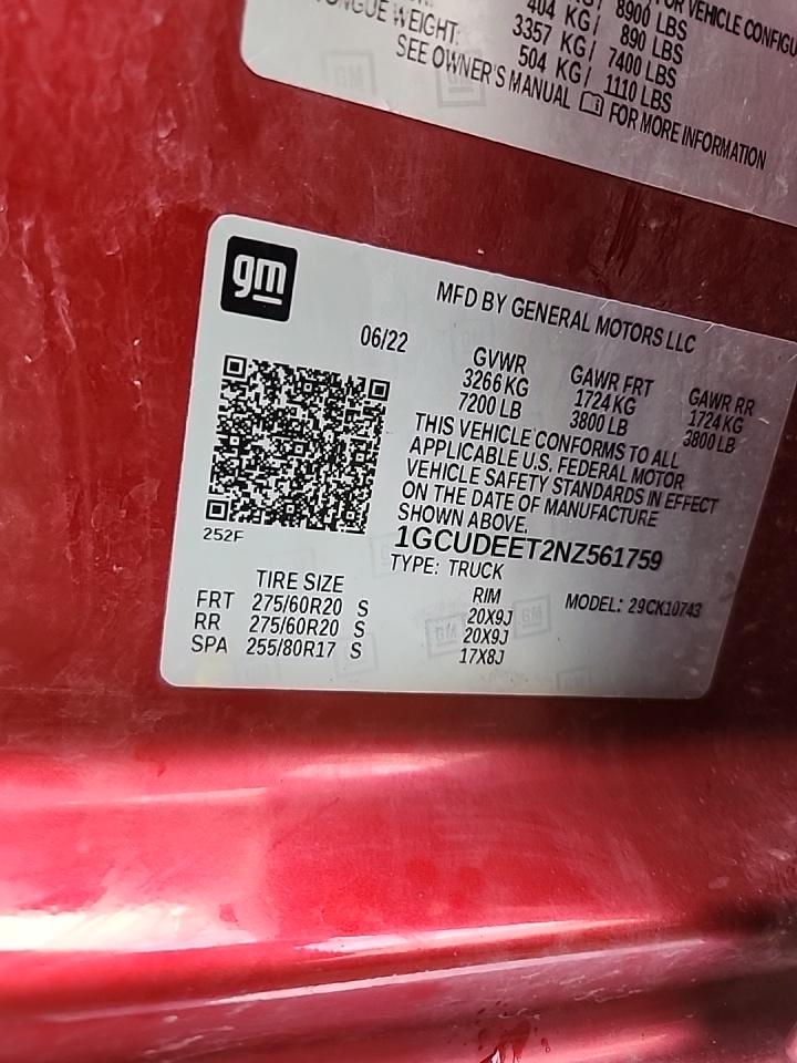 2022 Chevrolet Silverado 1500 RST AWD