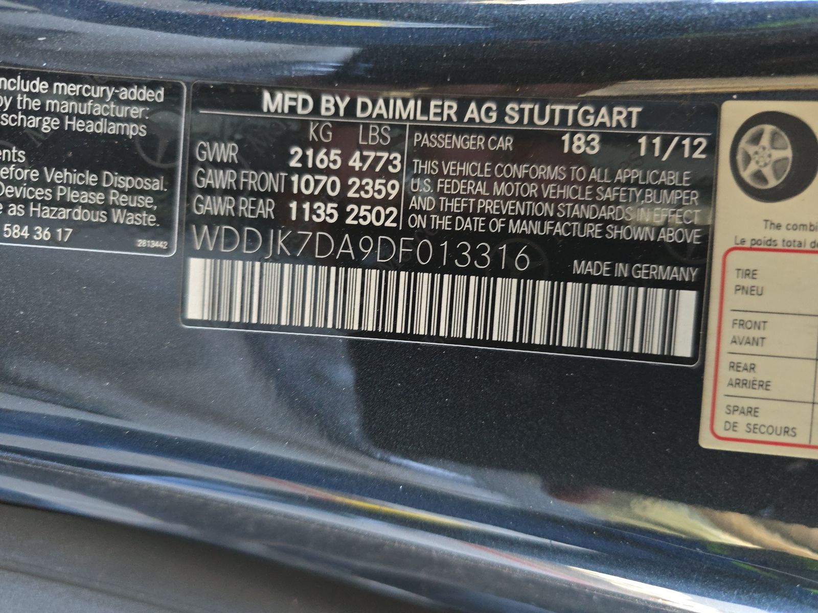 2013 Mercedes-Benz SL-Class SL 550 RWD