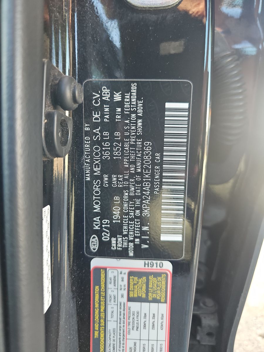 2019 Kia Rio S FWD