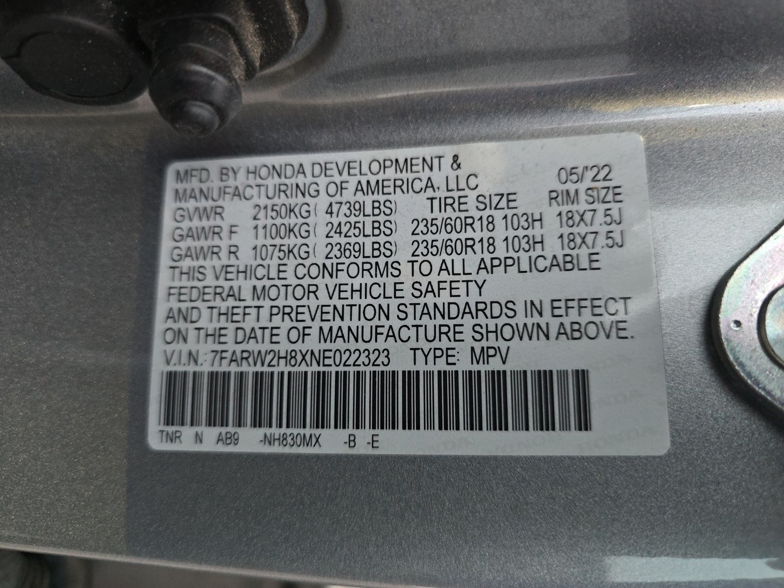 2022 Honda CR-V EX-L AWD