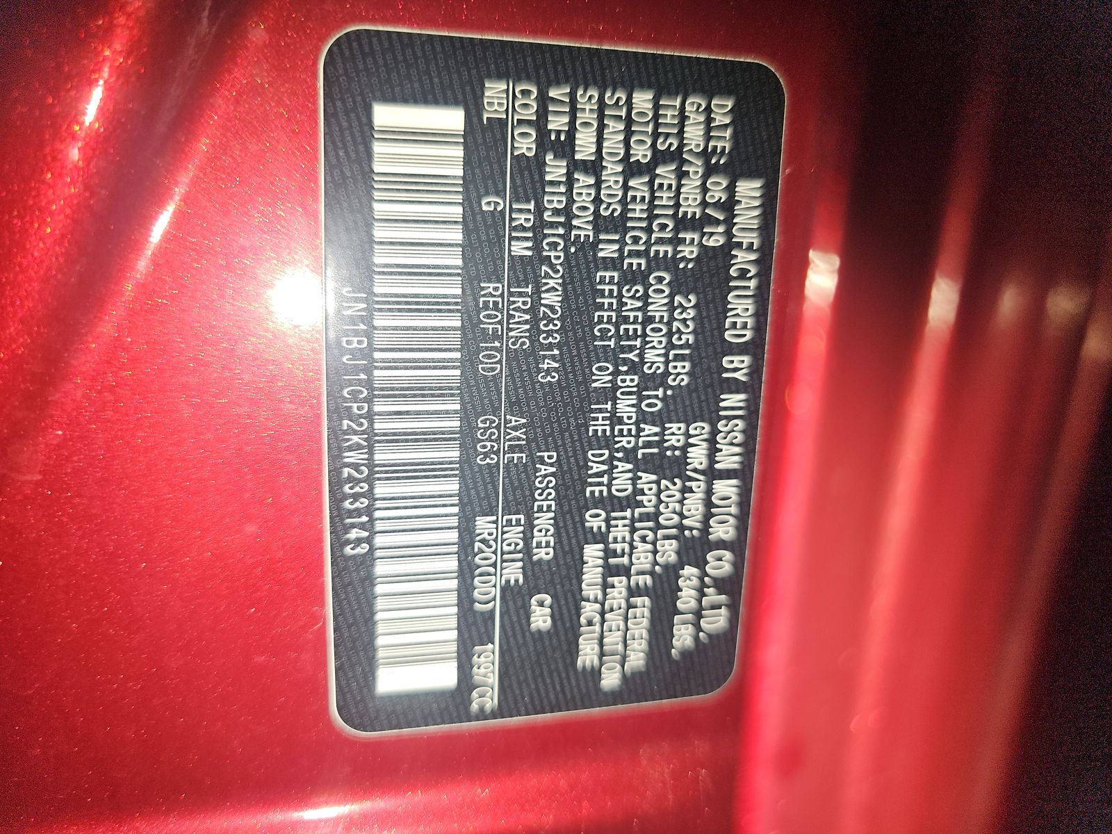 2019 Nissan Rogue Sport SV FWD