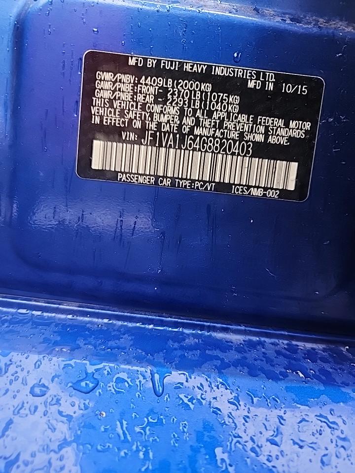 2016 Subaru WRX Limited AWD
