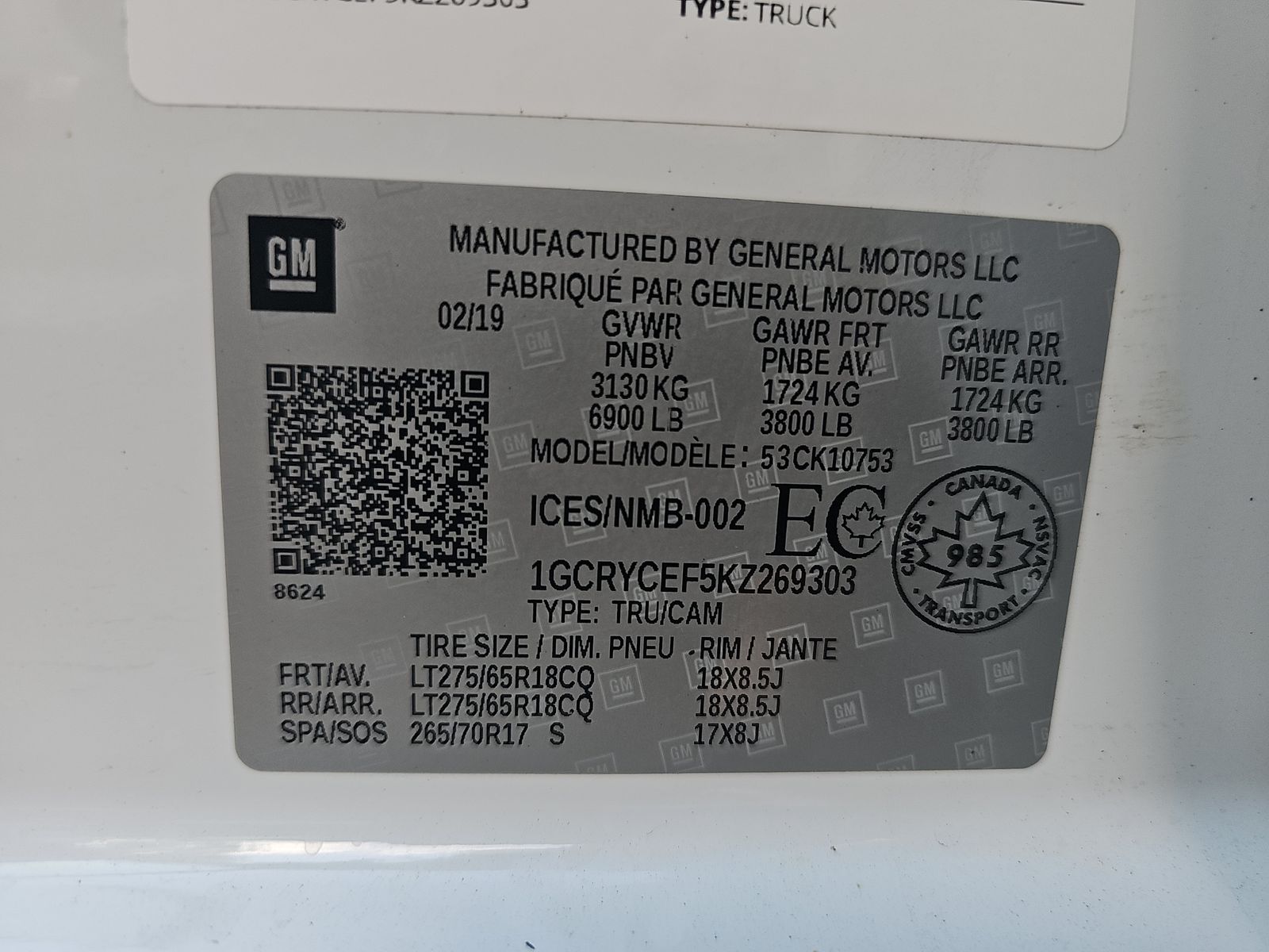 2019 Chevrolet Silverado 1500 Custom Trail Boss AWD