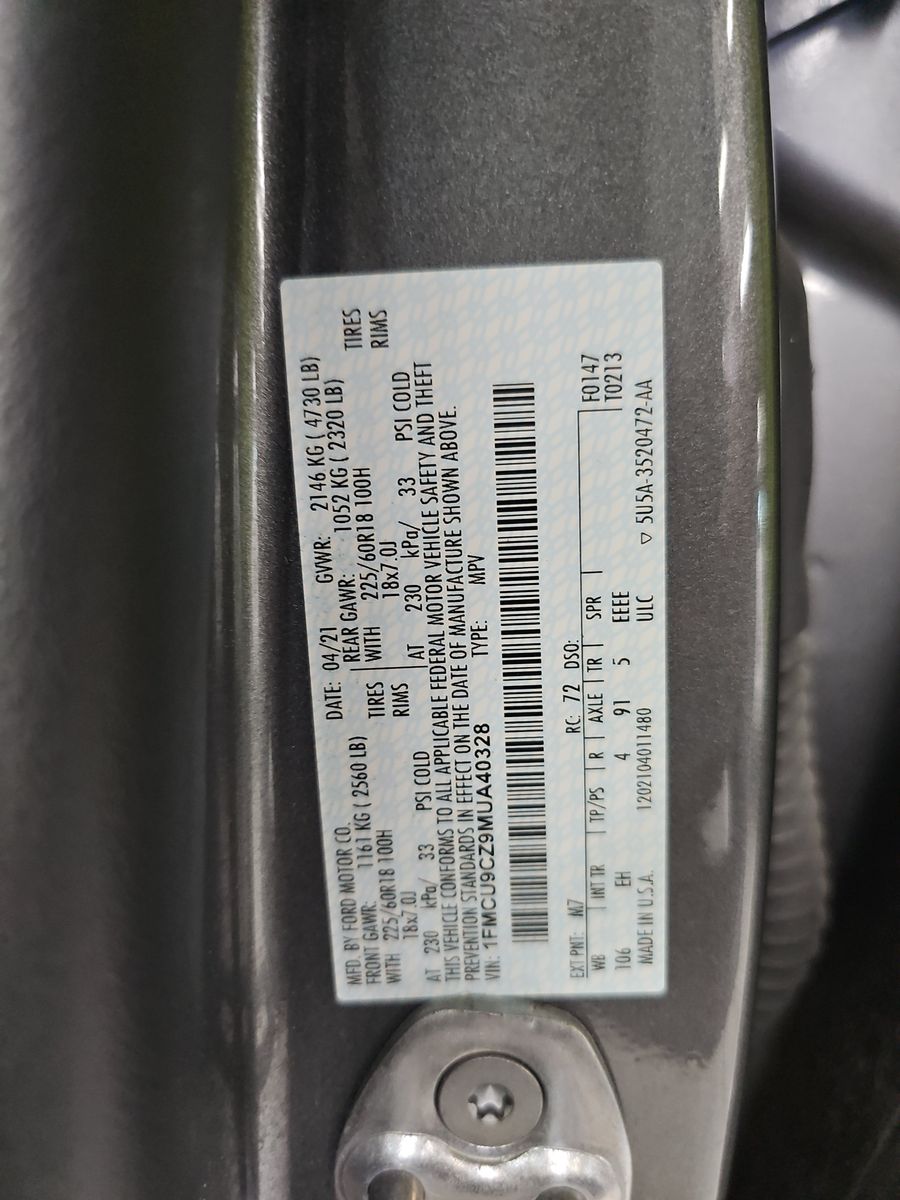 2021 Ford Escape Hybrid SEL AWD