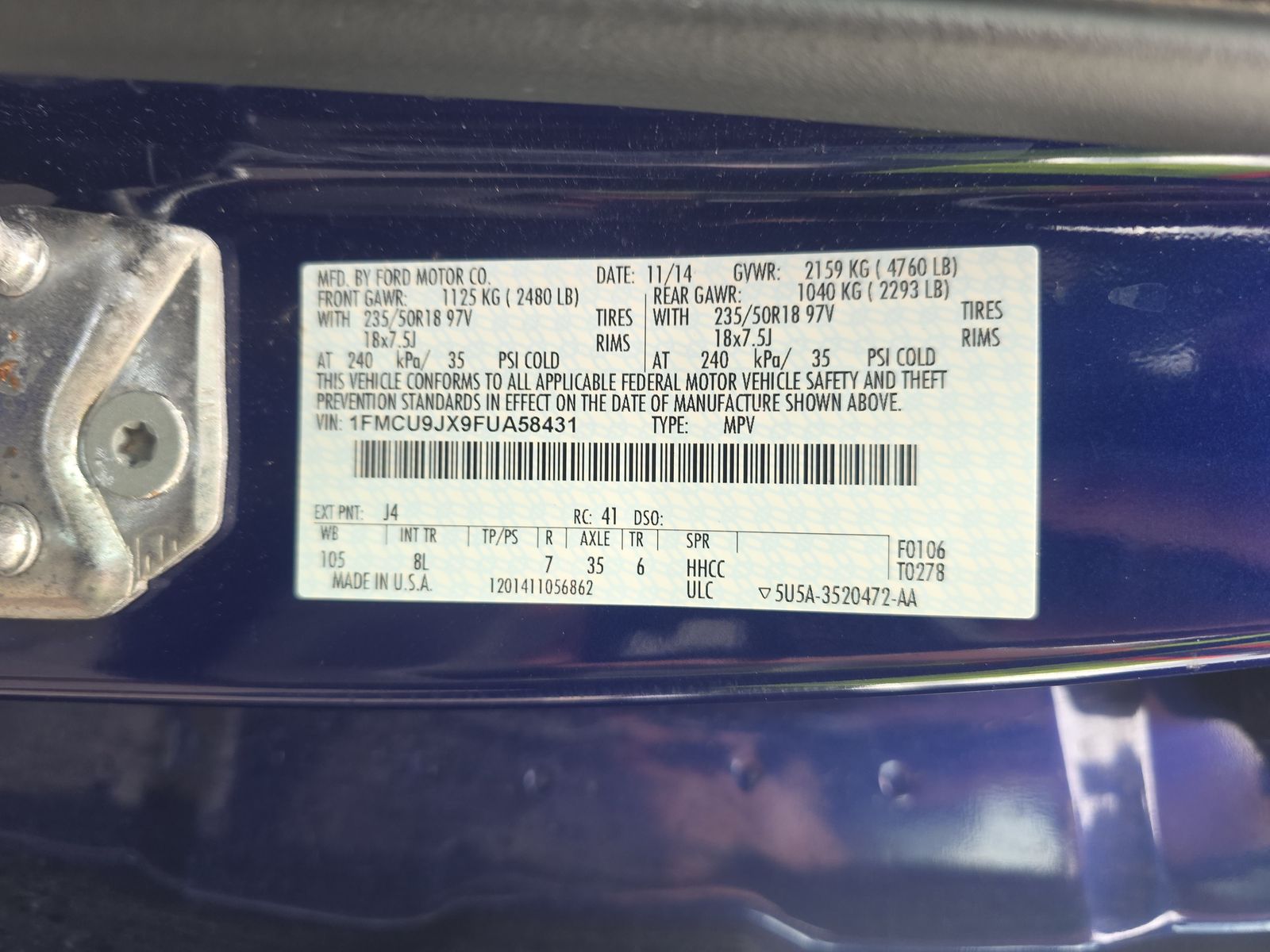 2015 Ford Escape Titanium AWD