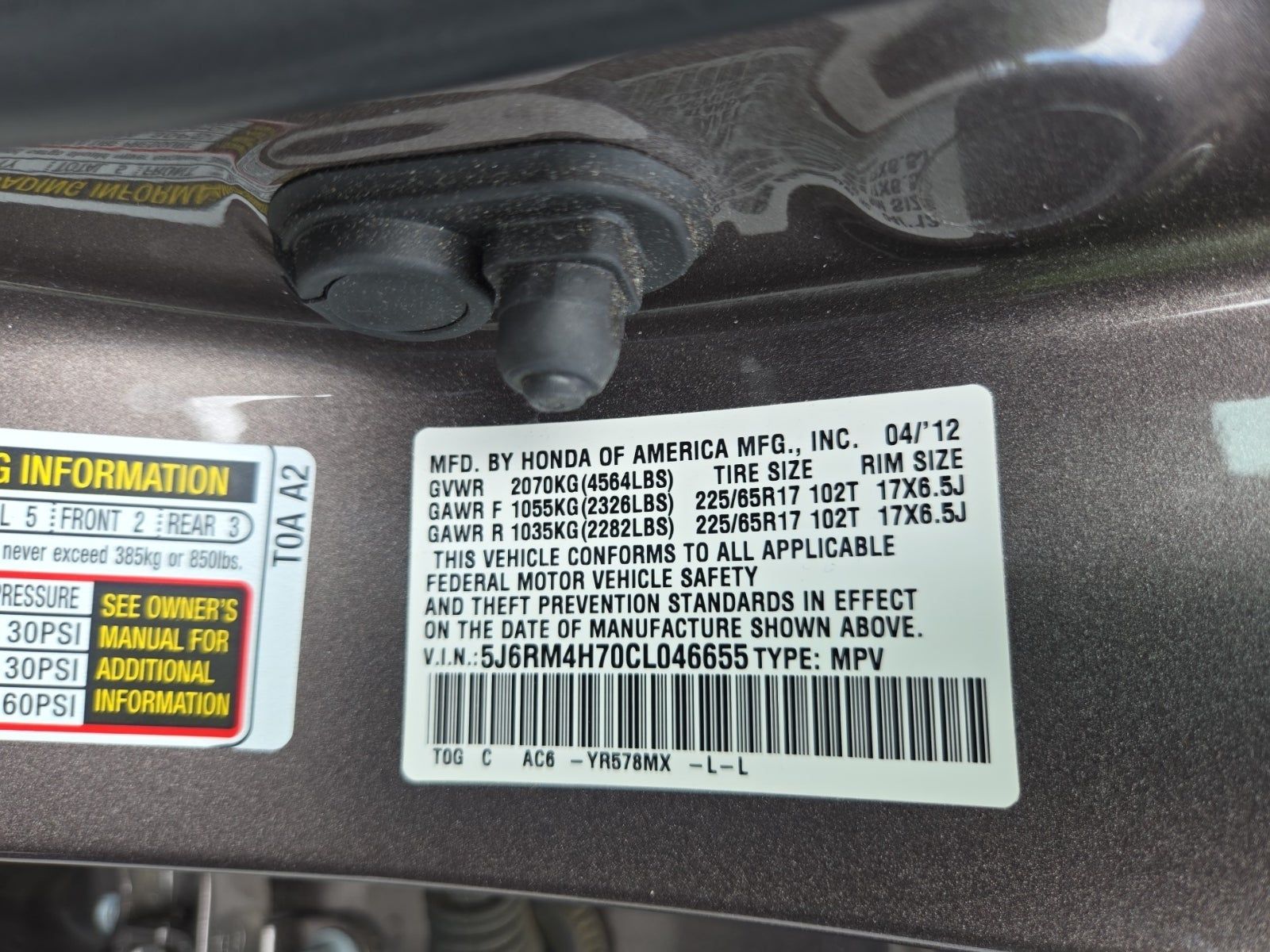 2012 Honda CR-V EX-L AWD