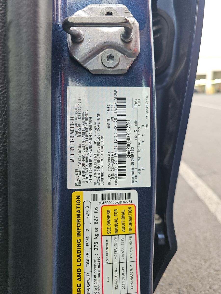 2019 Ford Fusion SEL FWD