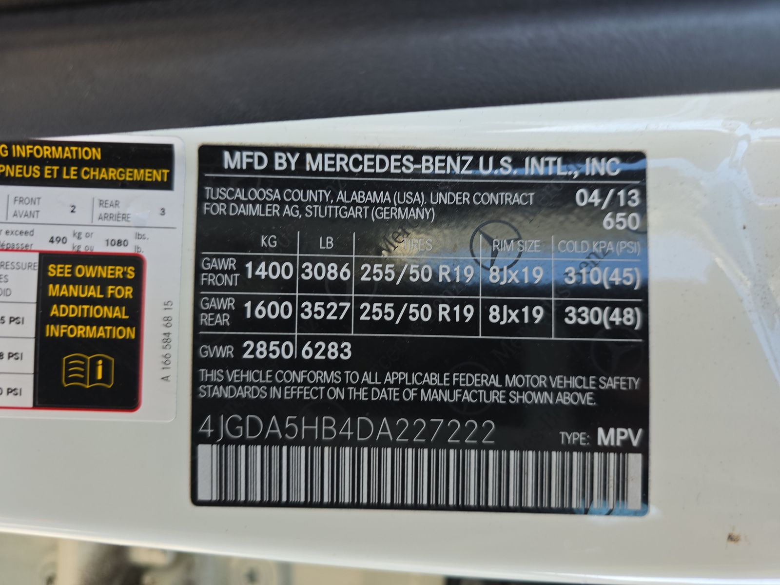 2013 Mercedes-Benz M-Class ML 350 AWD