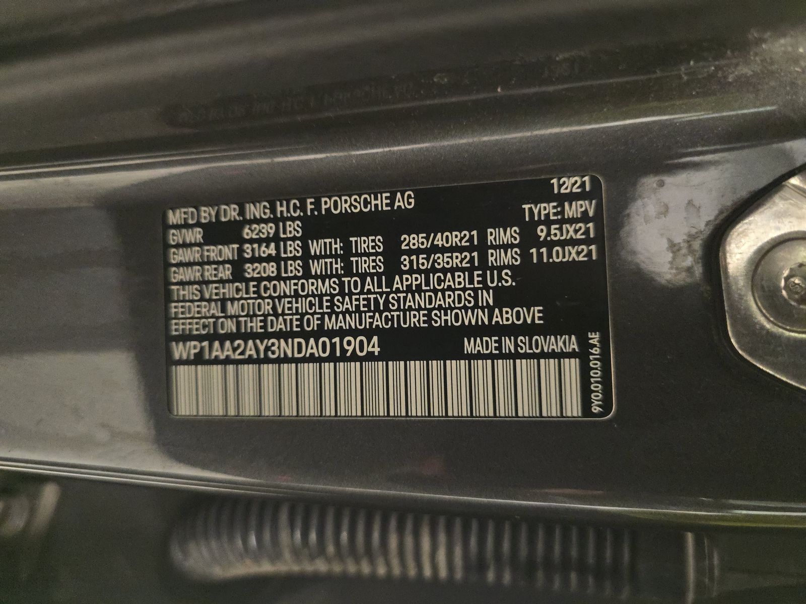 2022 Porsche Cayenne Base AWD