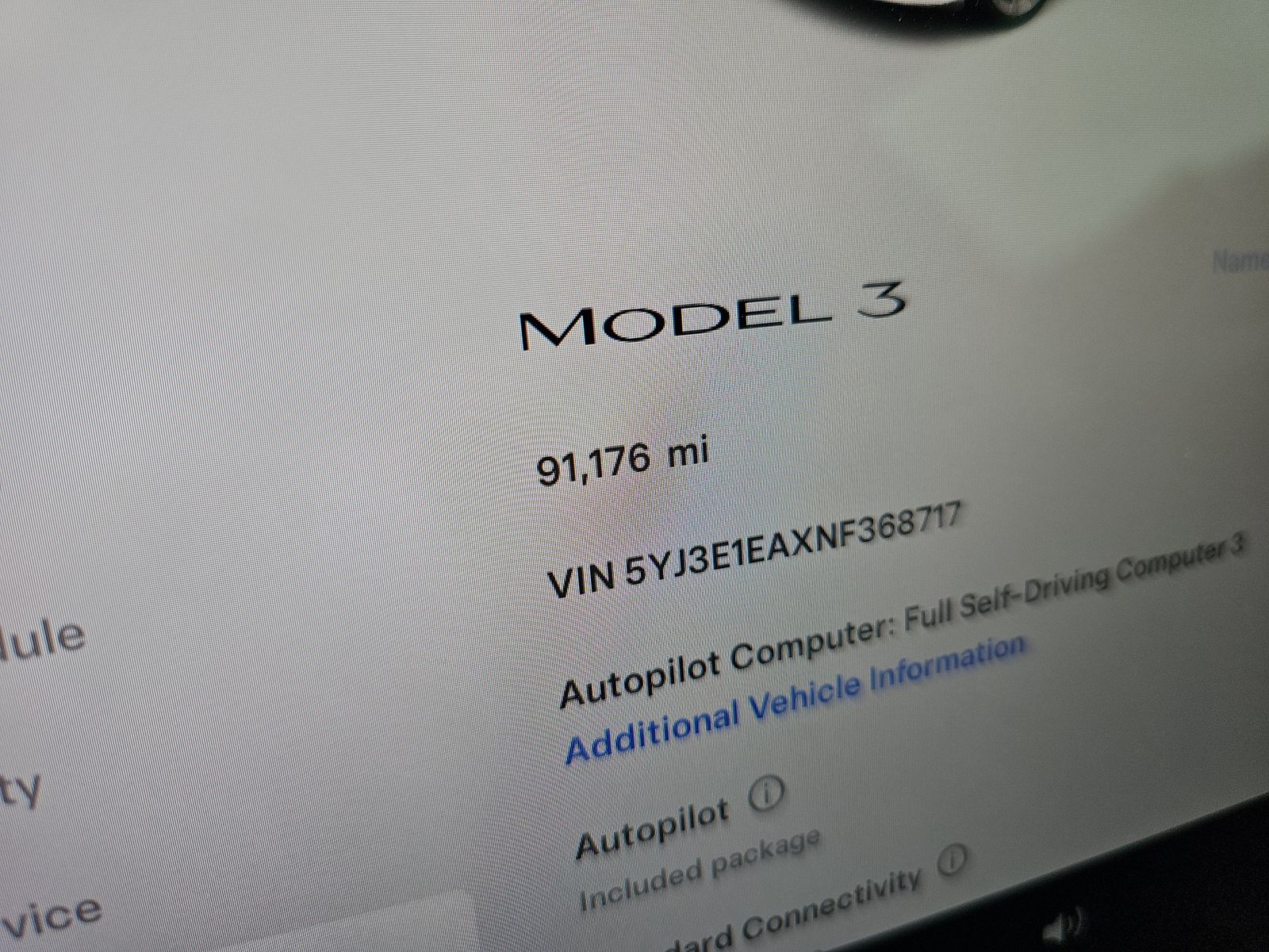 2022 Tesla Model 3 Standard Range FWD