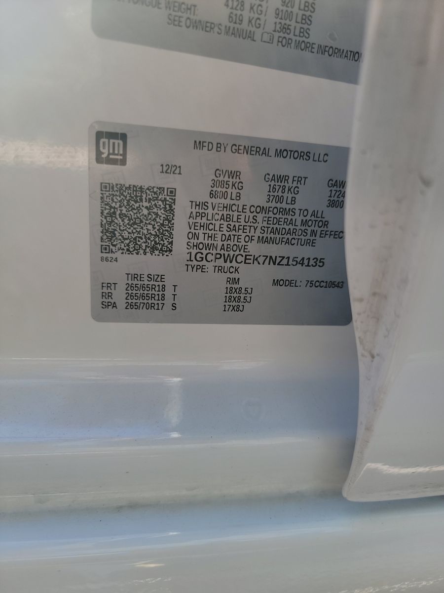 2022 Chevrolet Silverado 1500 LT RWD