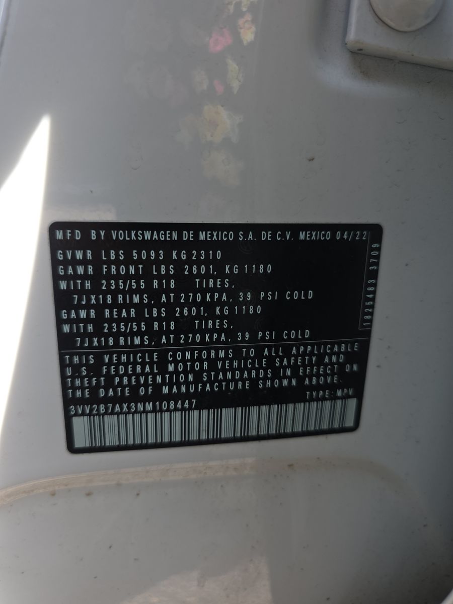 2022 Volkswagen Tiguan 2.0T SE AWD