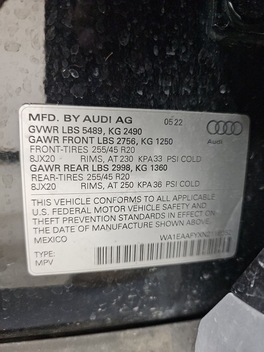 2022 Audi Q5 S line Premium Plus AWD