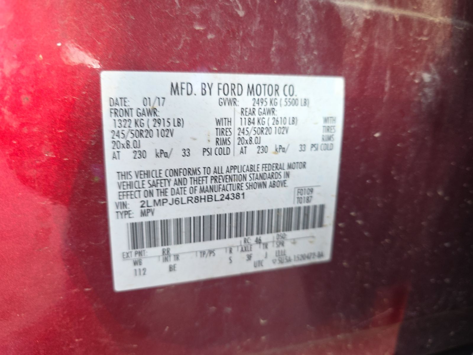 2017 Lincoln MKX Reserve FWD