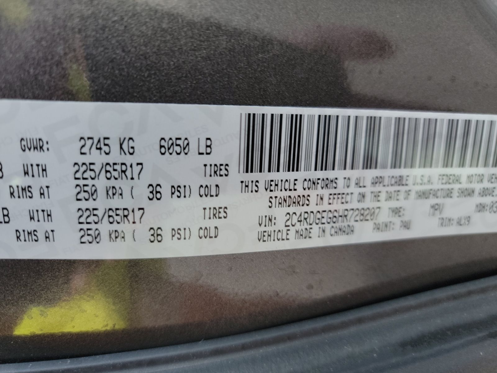 2017 Dodge Grand Caravan GT FWD