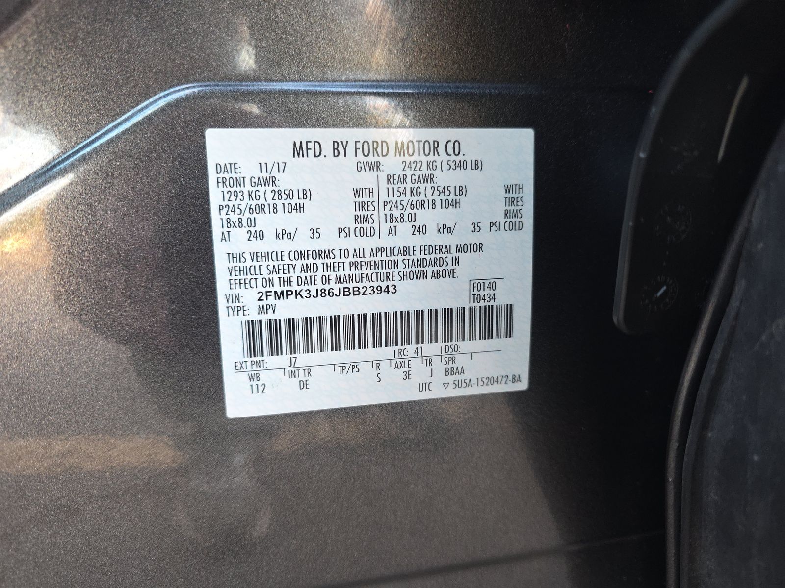 2018 Ford Edge SEL FWD