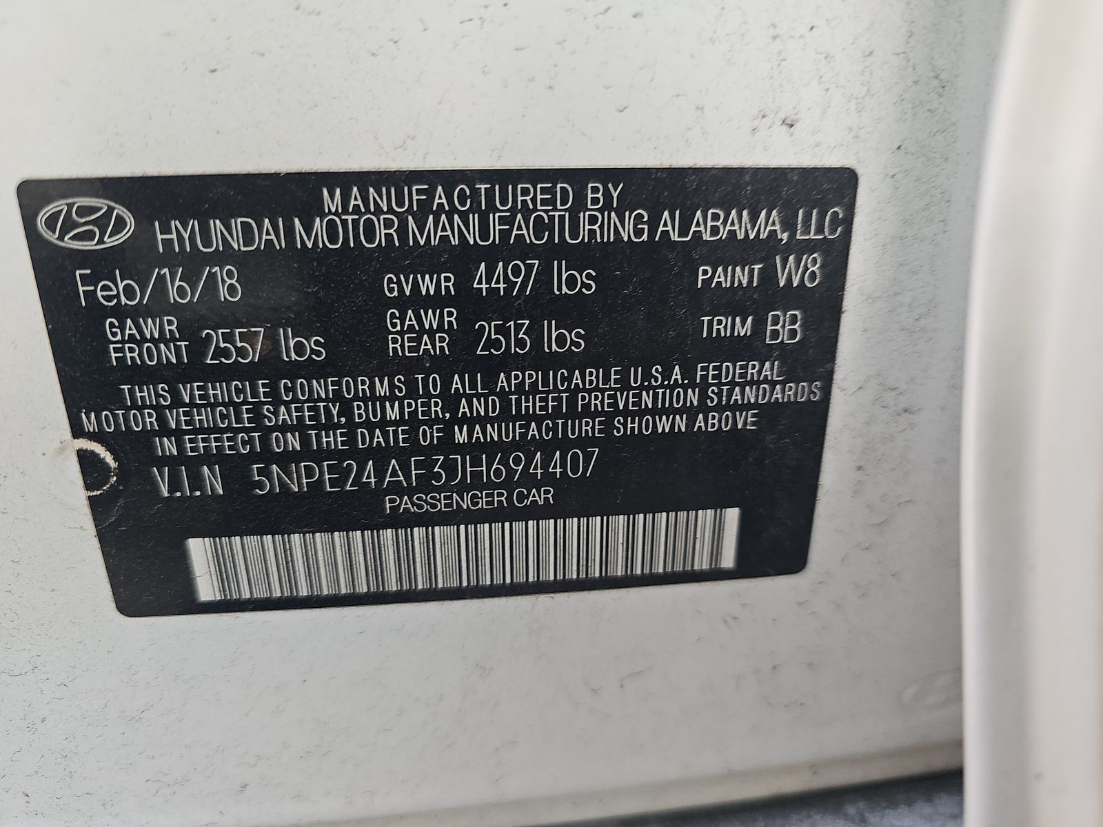 2018 Hyundai Sonata SE FWD