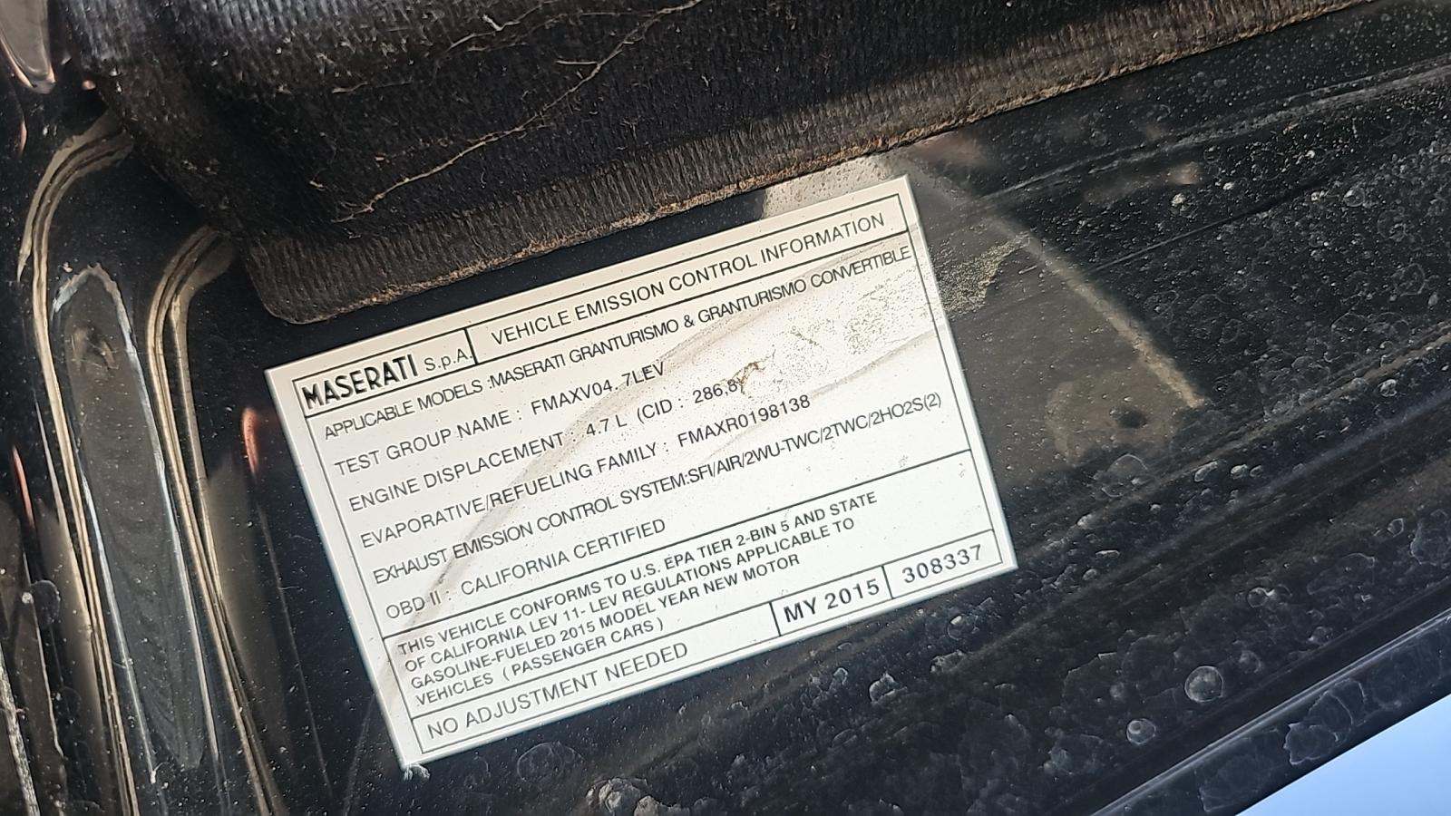 2015 Maserati GranTurismo MC FWD