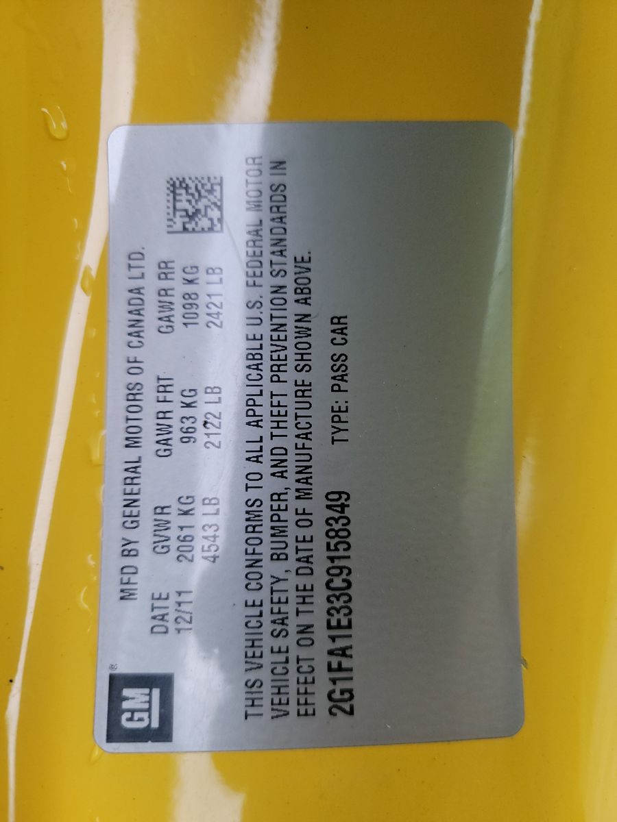 2012 Chevrolet Camaro LS RWD