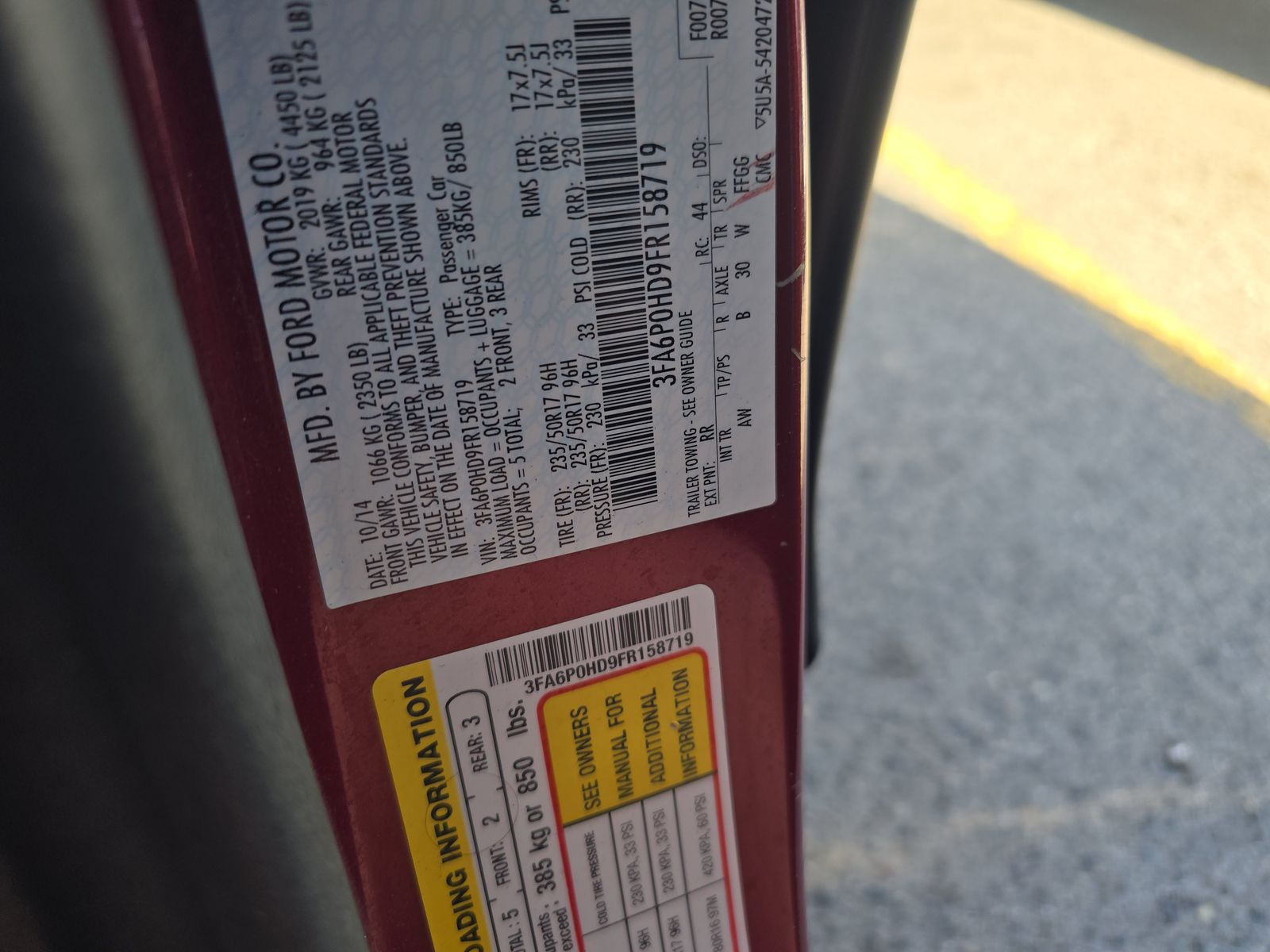 2015 Ford Fusion SE FWD