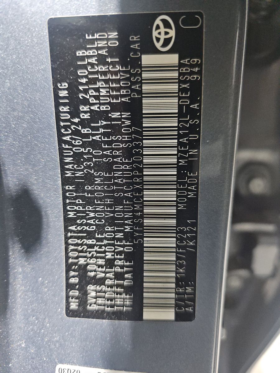 2024 Toyota Corolla SE FWD