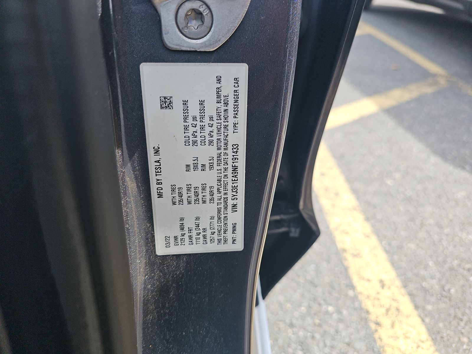 2022 Tesla Model 3 Standard Range RWD