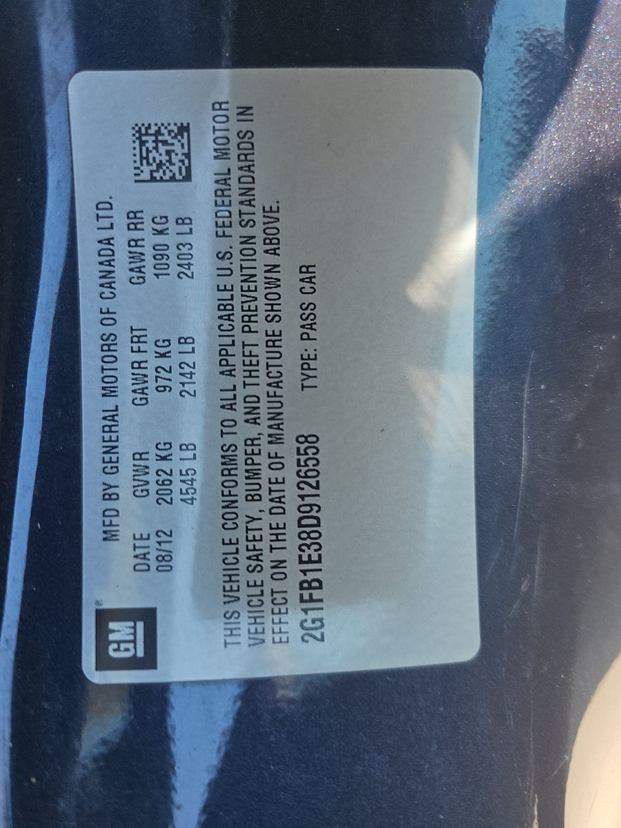 2013 Chevrolet Camaro LT RWD