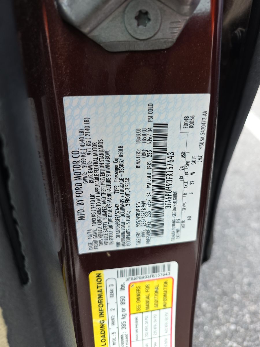 2015 Ford Fusion SE FWD