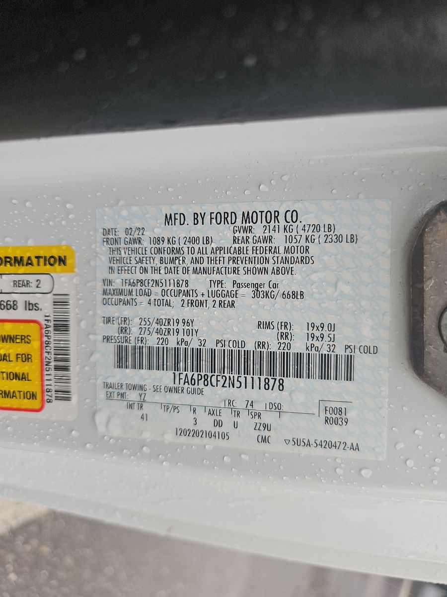 2022 Ford Mustang GT Premium RWD