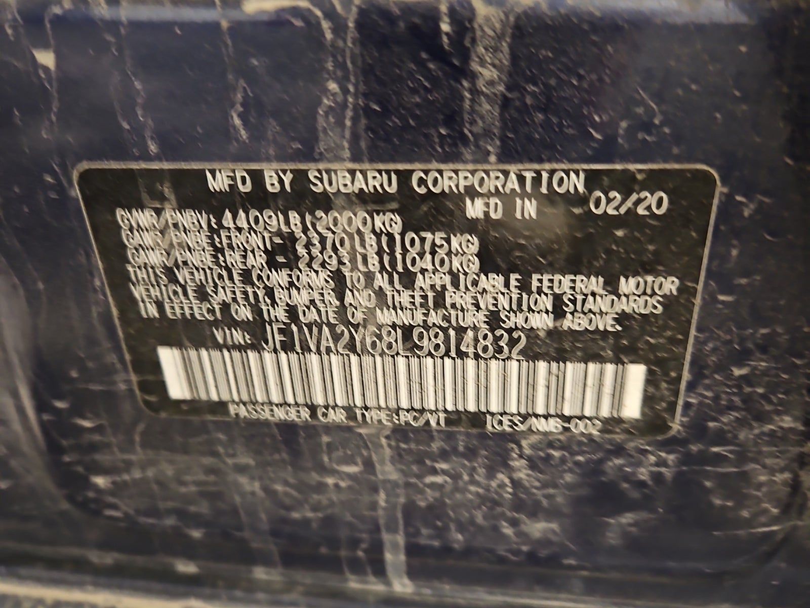 2020 Subaru WRX STi Limited AWD
