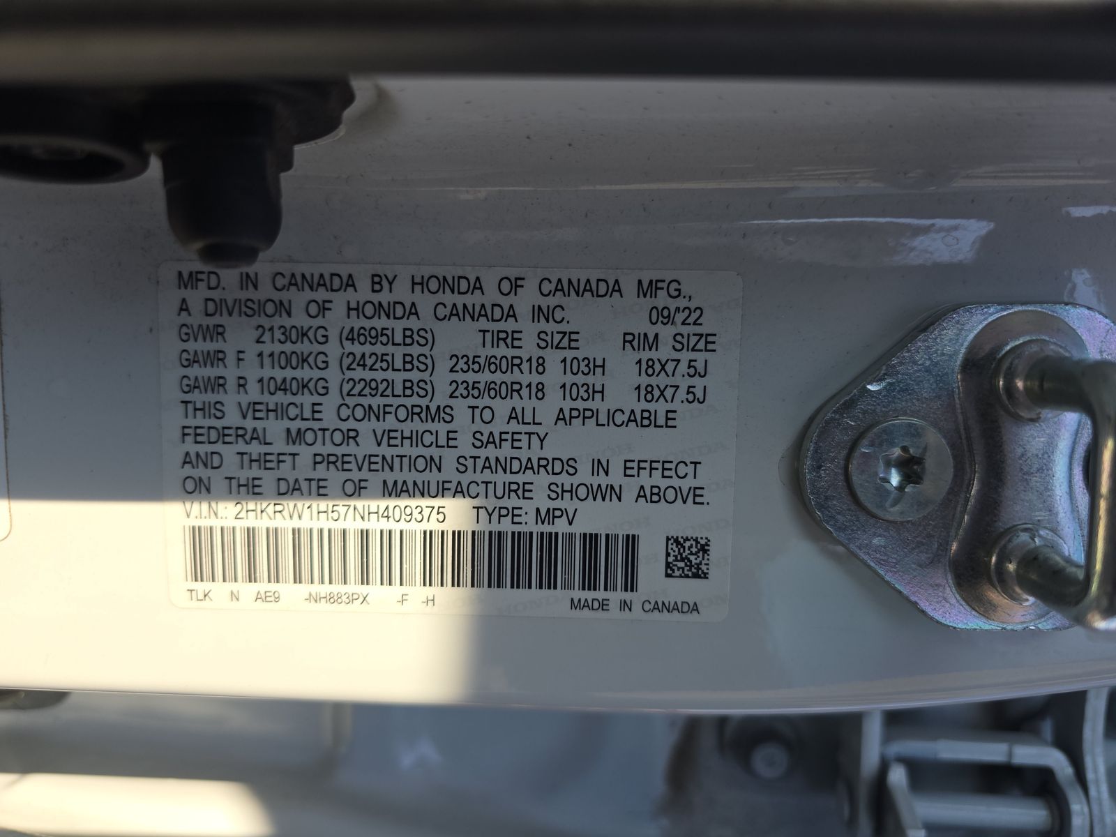 2022 Honda CR-V EX FWD