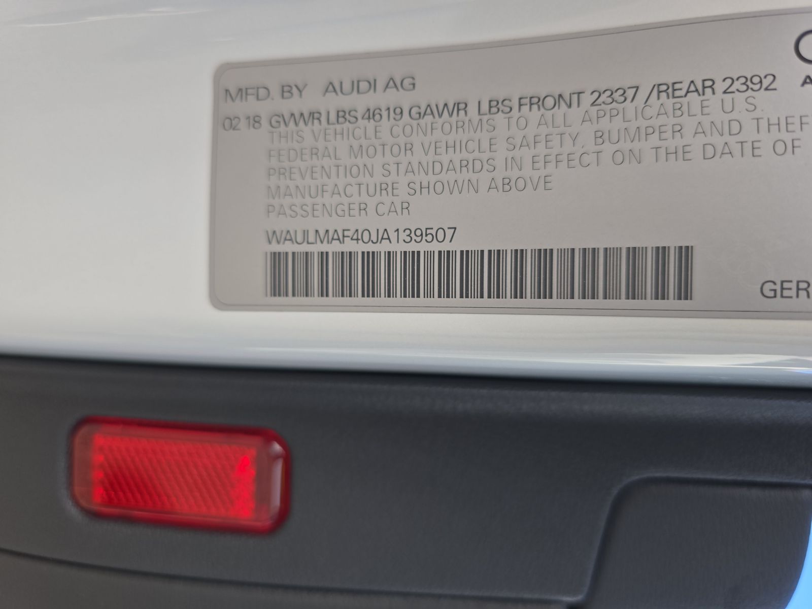 2018 Audi A4 Premium Plus FWD