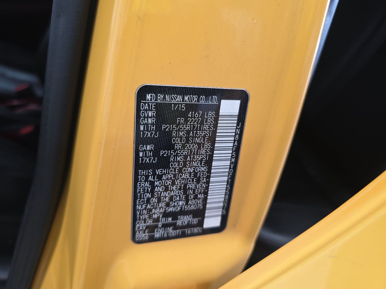 2015 Nissan JUKE SL AWD