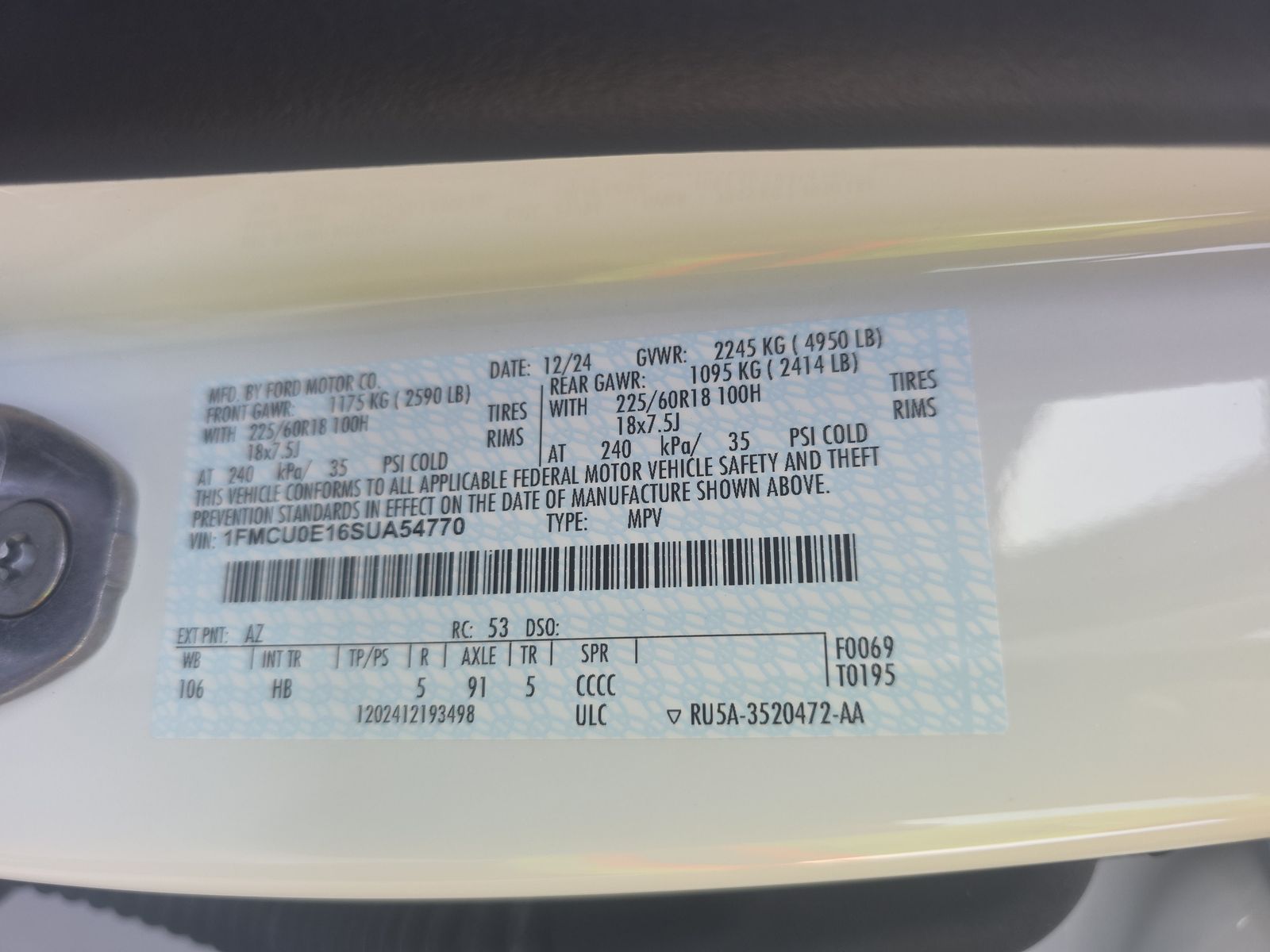 2025 Ford Escape Plug-In Hybrid FWD