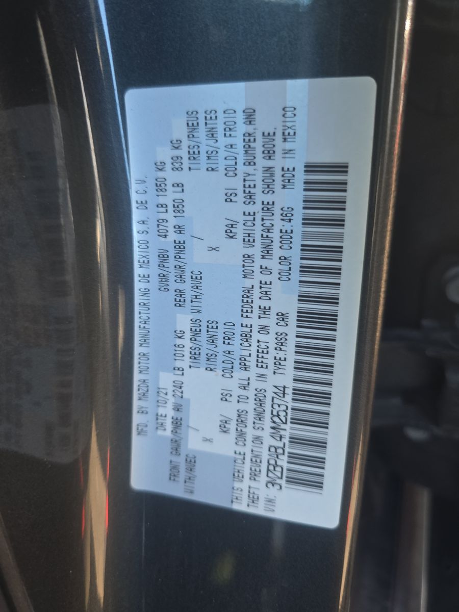 2021 MAZDA MAZDA3 2.5 S FWD