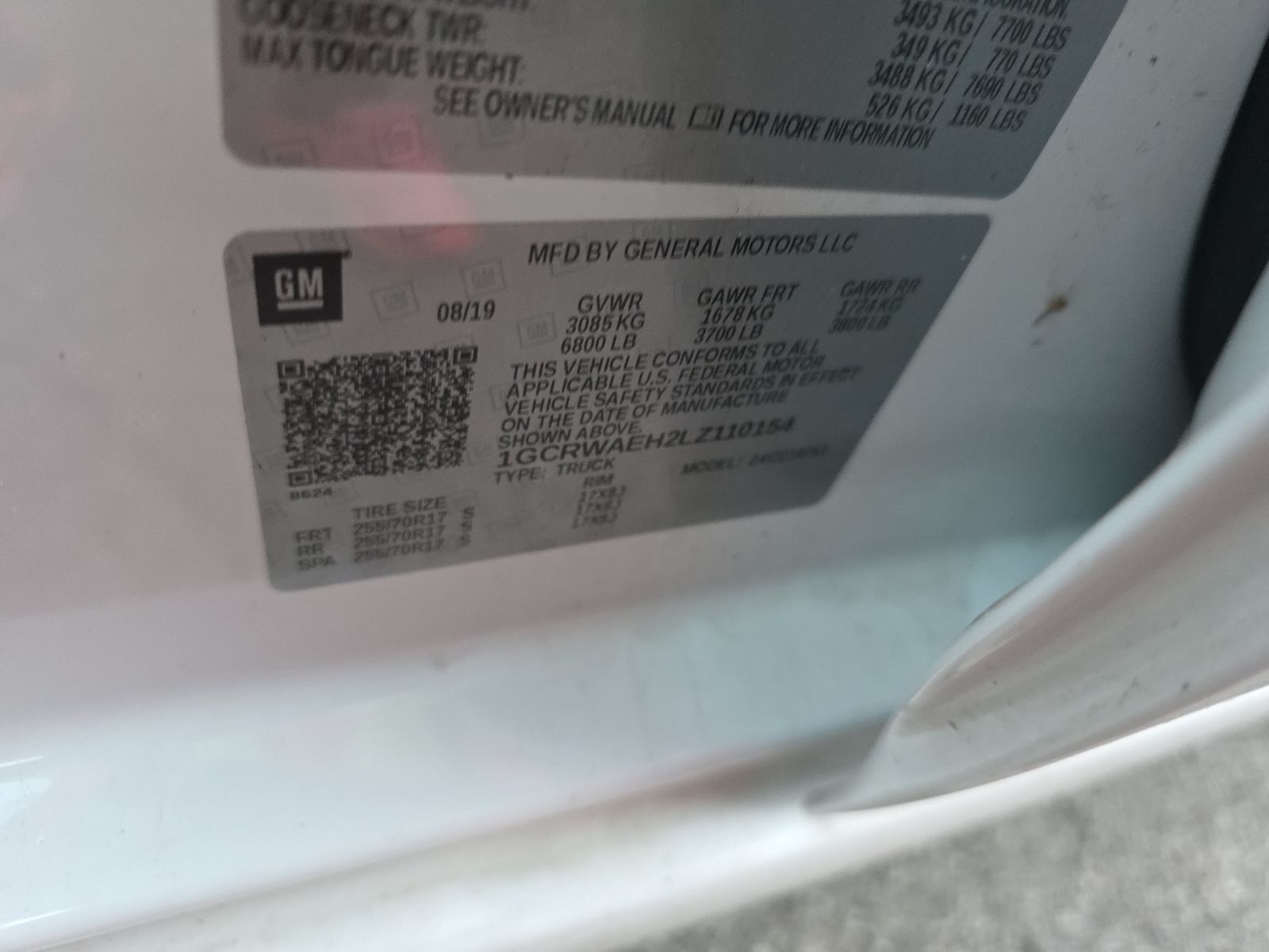 2020 Chevrolet Silverado 1500 Work Truck RWD