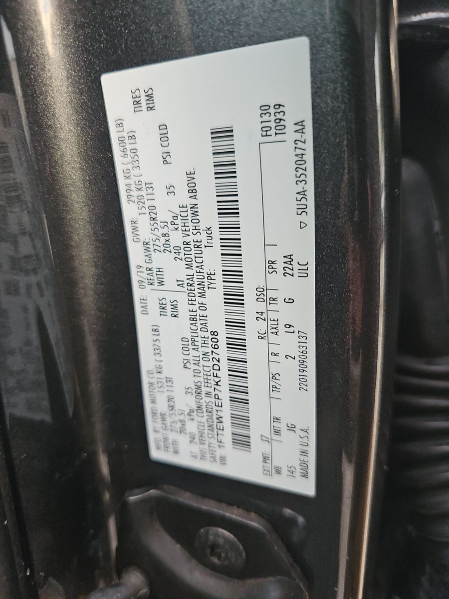 2019 Ford F-150 XL AWD