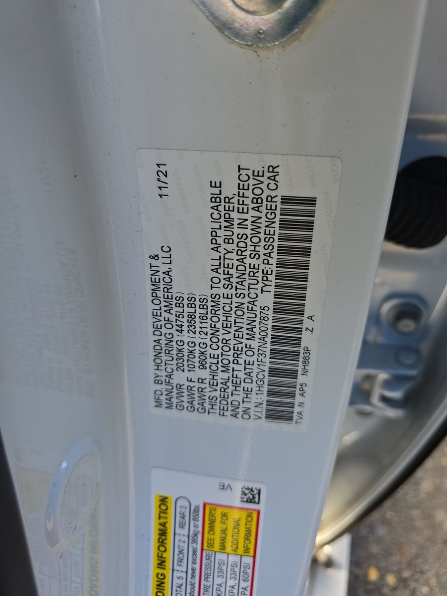 2022 Honda Accord Sport FWD