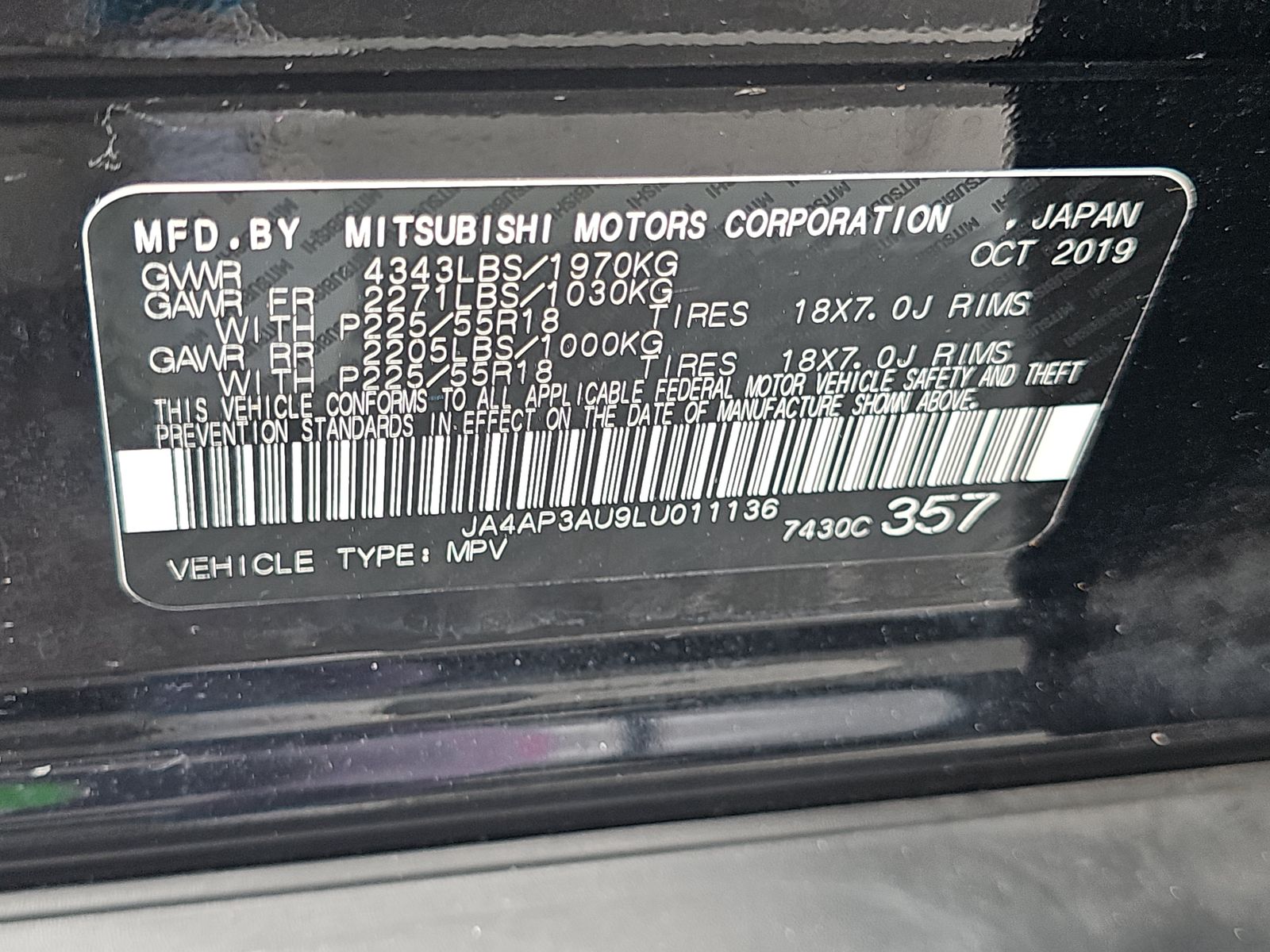 2020 Mitsubishi Outlander Sport Black Edition FWD