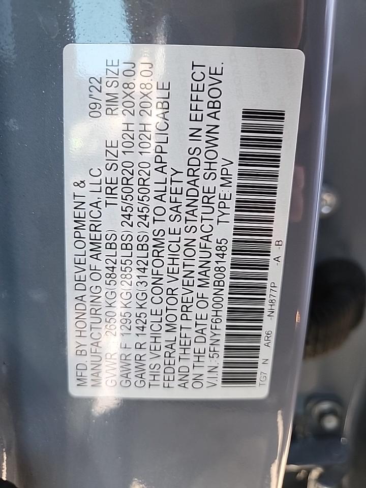 2022 Honda Pilot Elite AWD