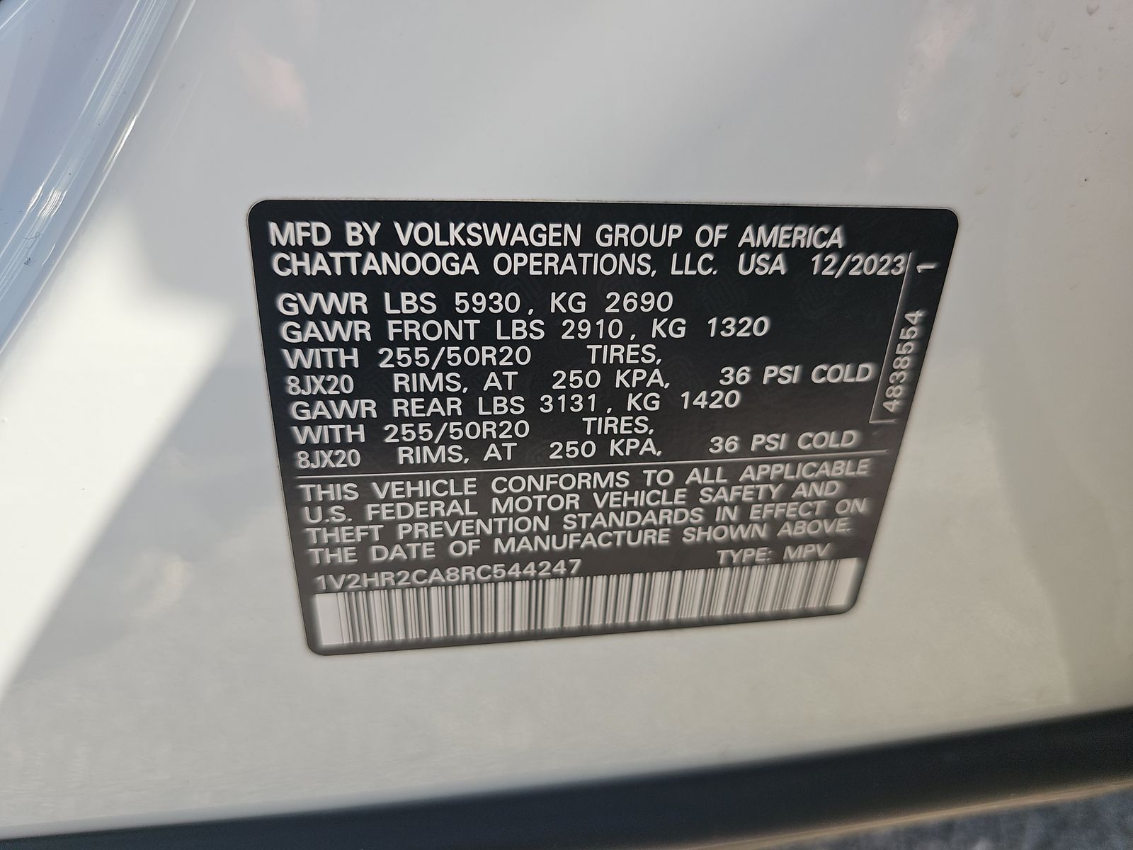 2024 Volkswagen Atlas 2.0T SE AWD