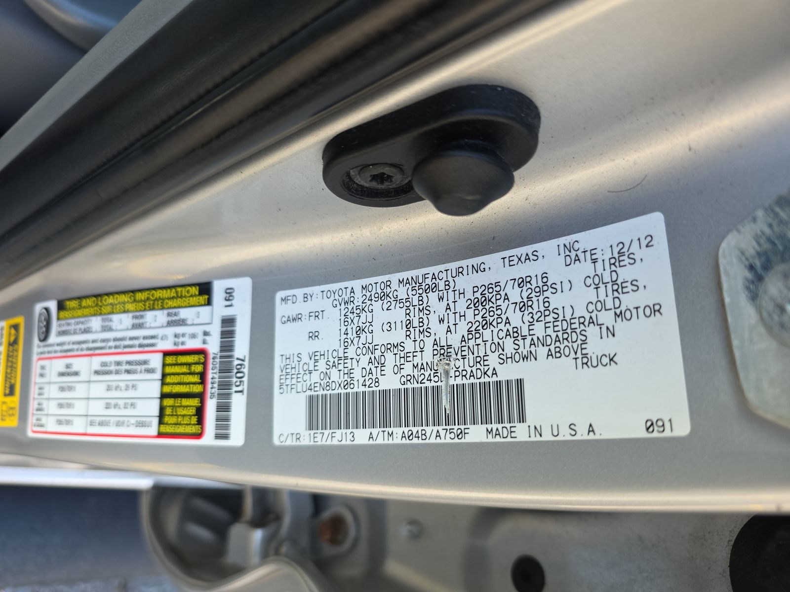 2013 Toyota Tacoma Base AWD