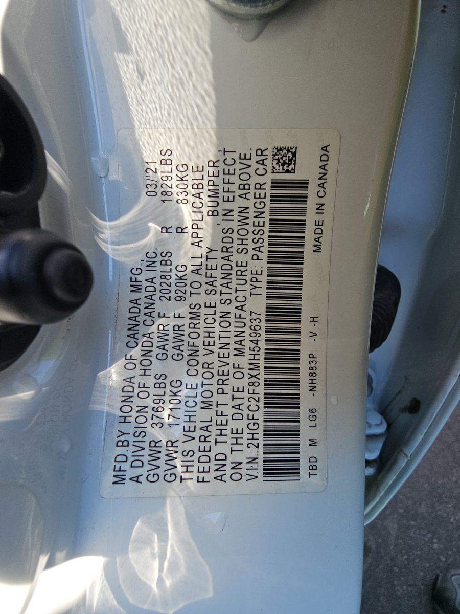 2021 Honda Civic Sport FWD